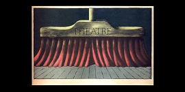 letterwoord 'theater' geschreven in veegborstel